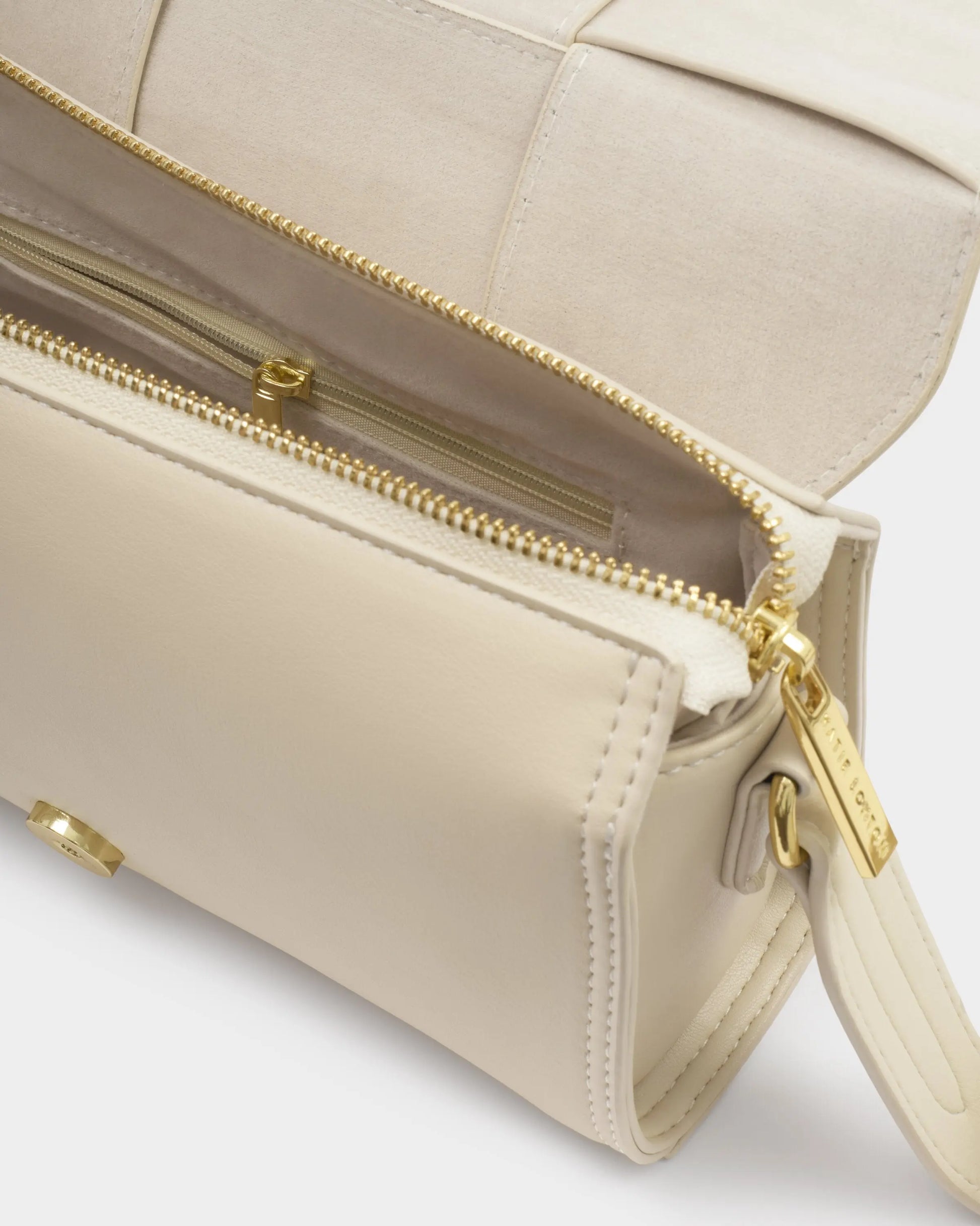 Taya Suedette Crossbody Bag Off White Suedette The Style Closet