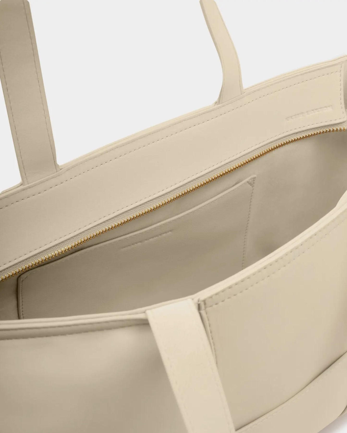 Taya Hand Woven Suedette Tote Bag in Off White - The Style Closet