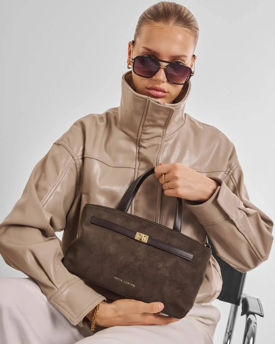 Orin Top Handle Suedette Crossbody Bag The Style Closet