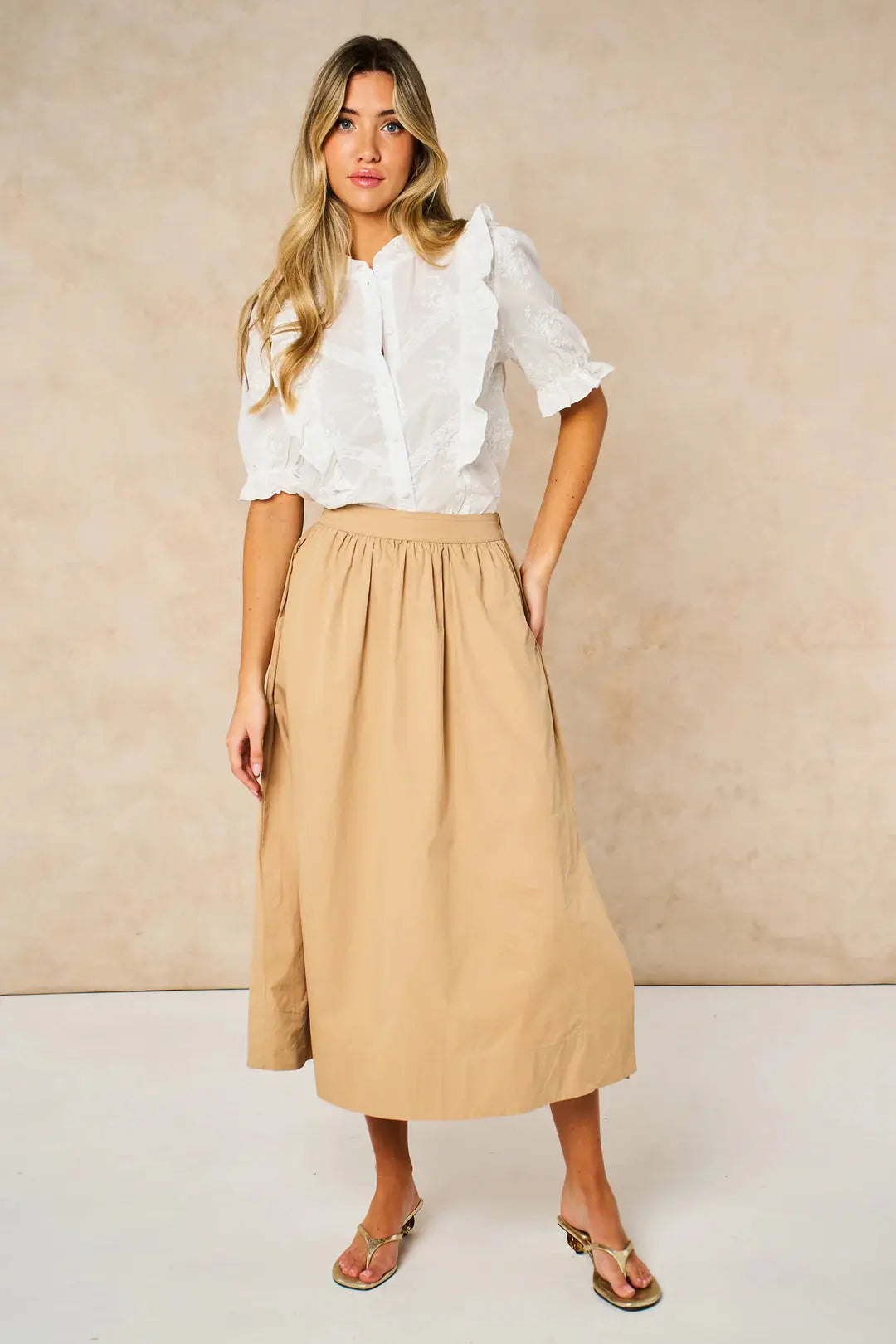 Cotton Midaxi Skirt The Style Closet