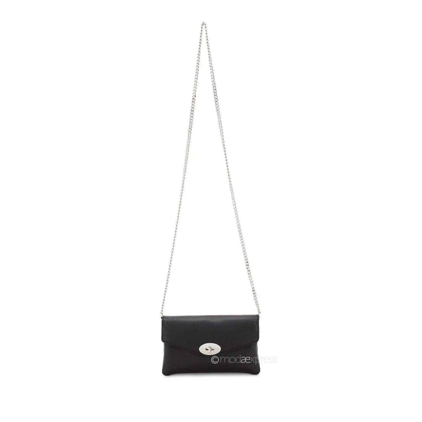 Double Compartment Leather Bag with Crossbody Silver Chain The Style Closet
