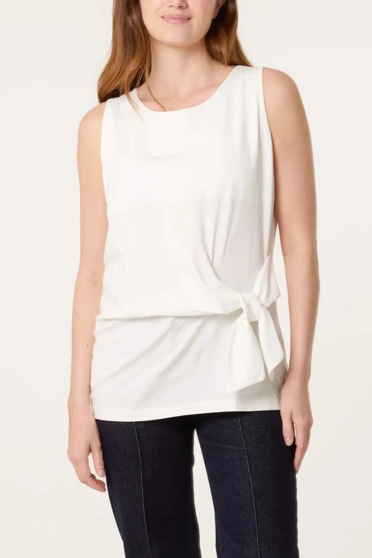 Sleeveless Tie Side Top The Style Closet