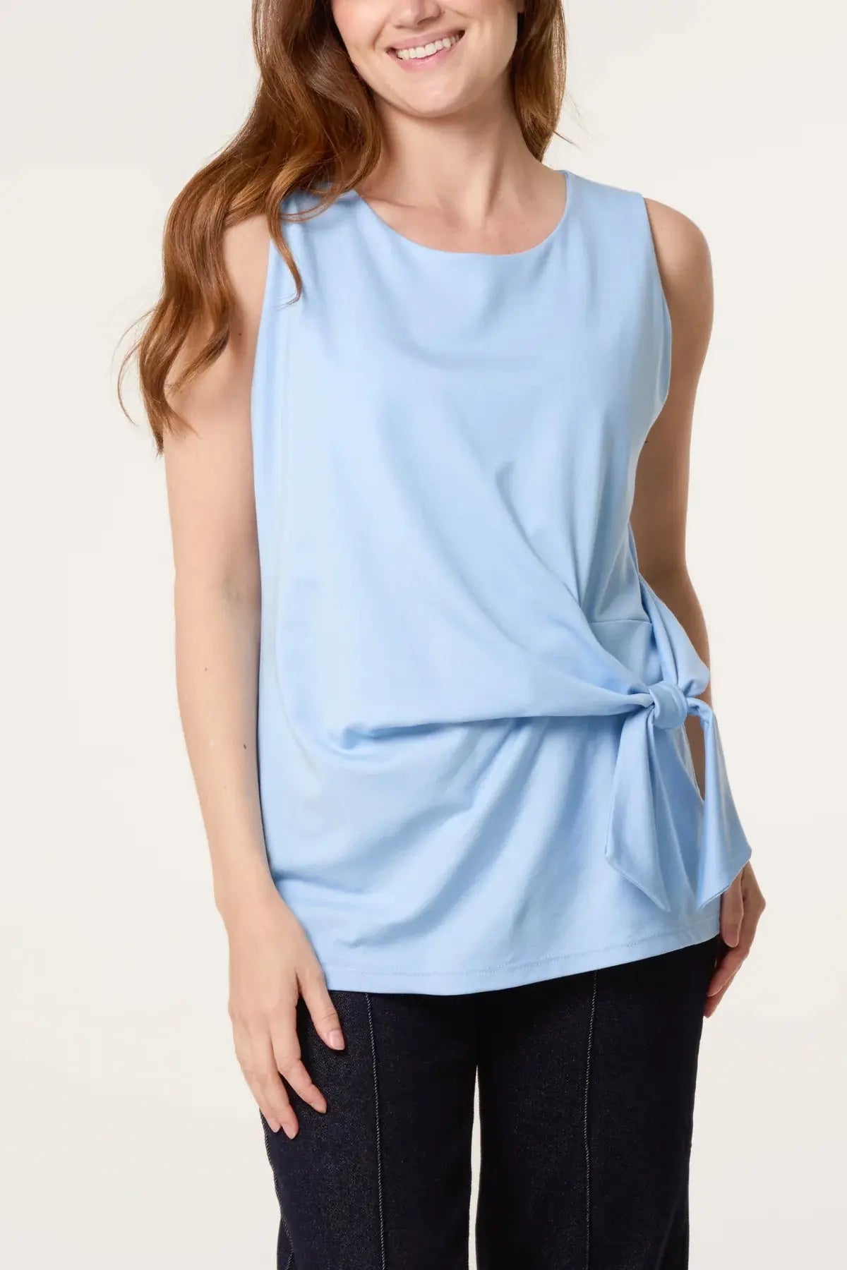 Sleeveless Tie Side Top The Style Closet