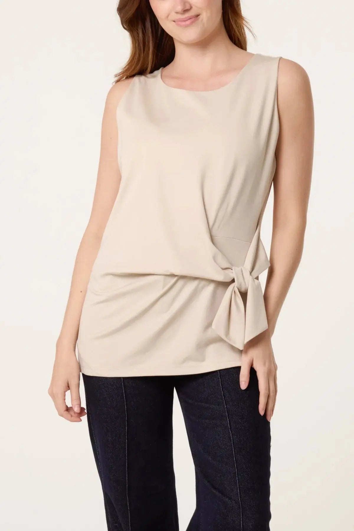 Sleeveless Tie Side Top The Style Closet