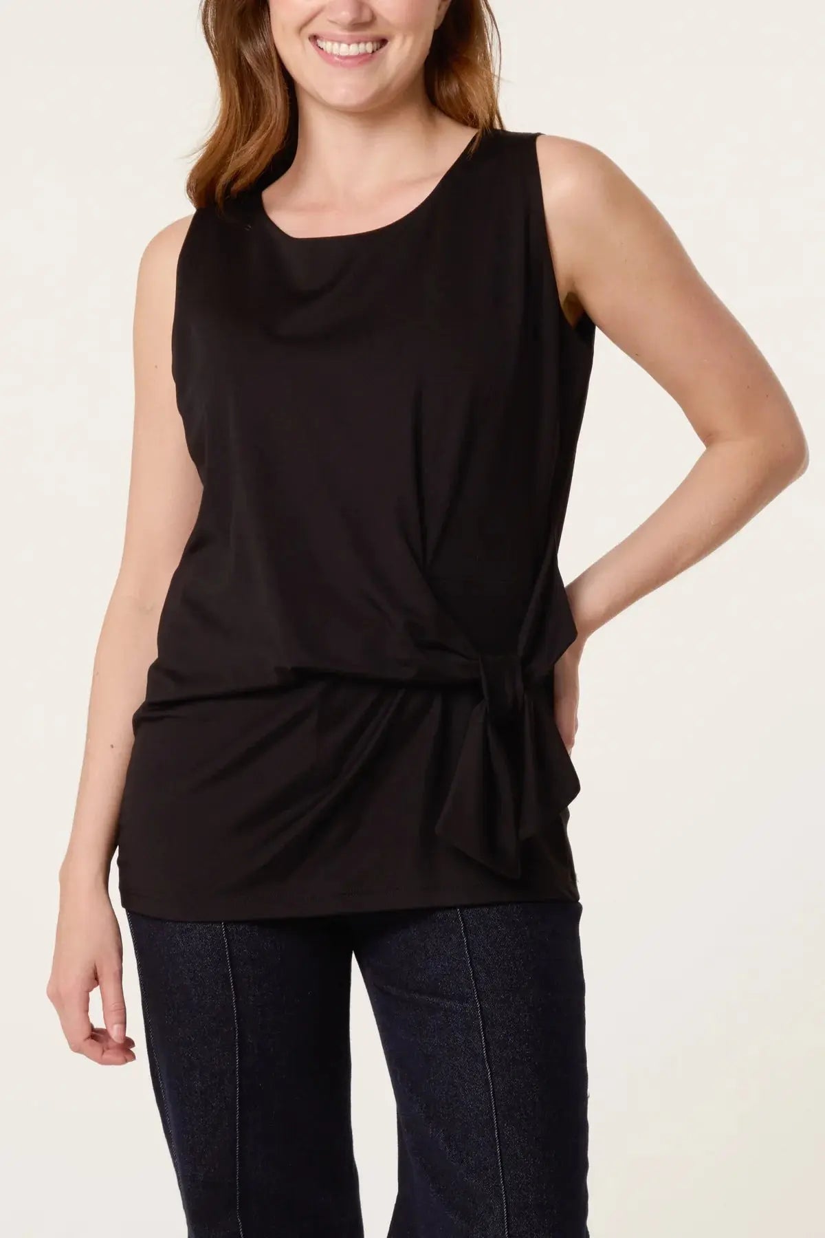 Sleeveless Tie Side Top The Style Closet