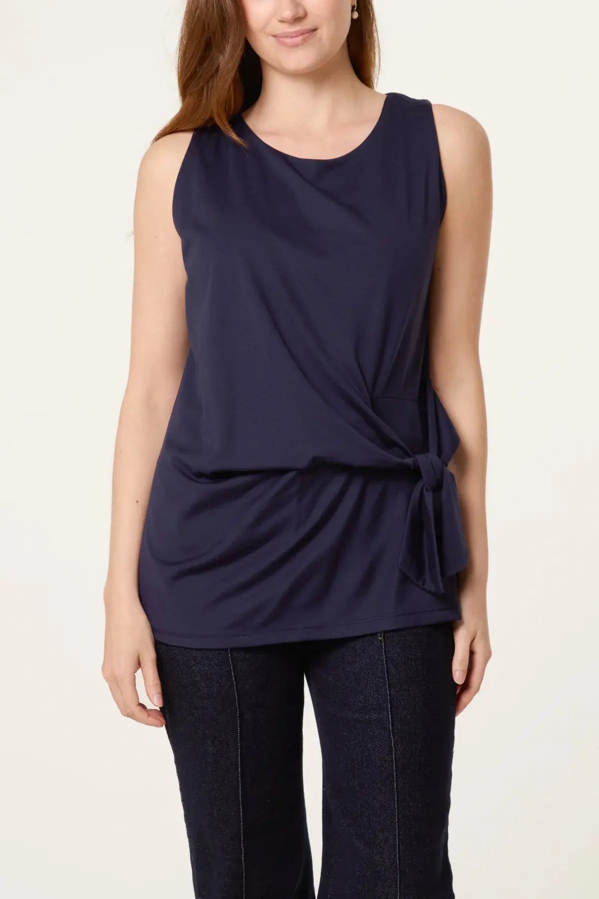Sleeveless Tie Side Top The Style Closet