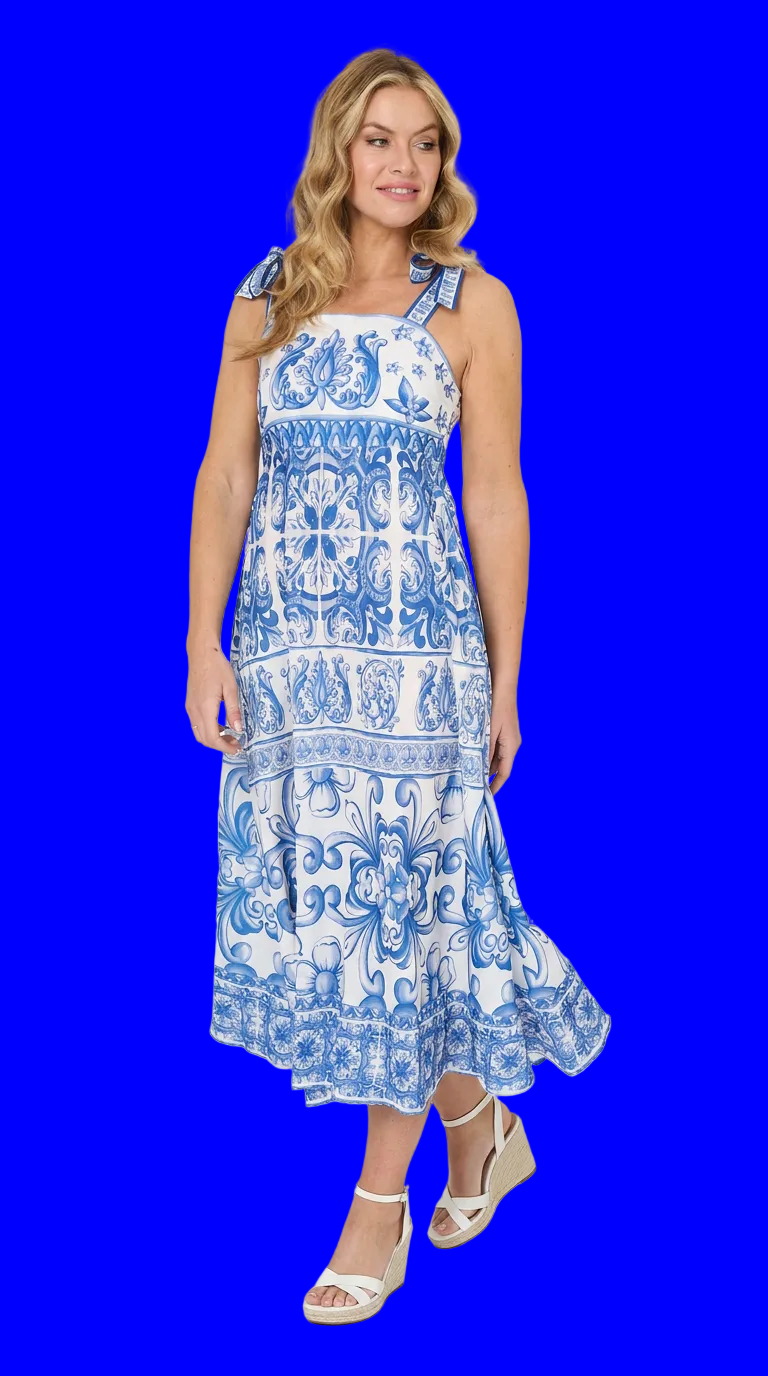 Santorini Shoulder Tie Dress