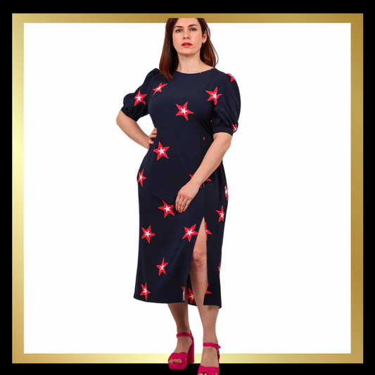 Star Print Tea Dress