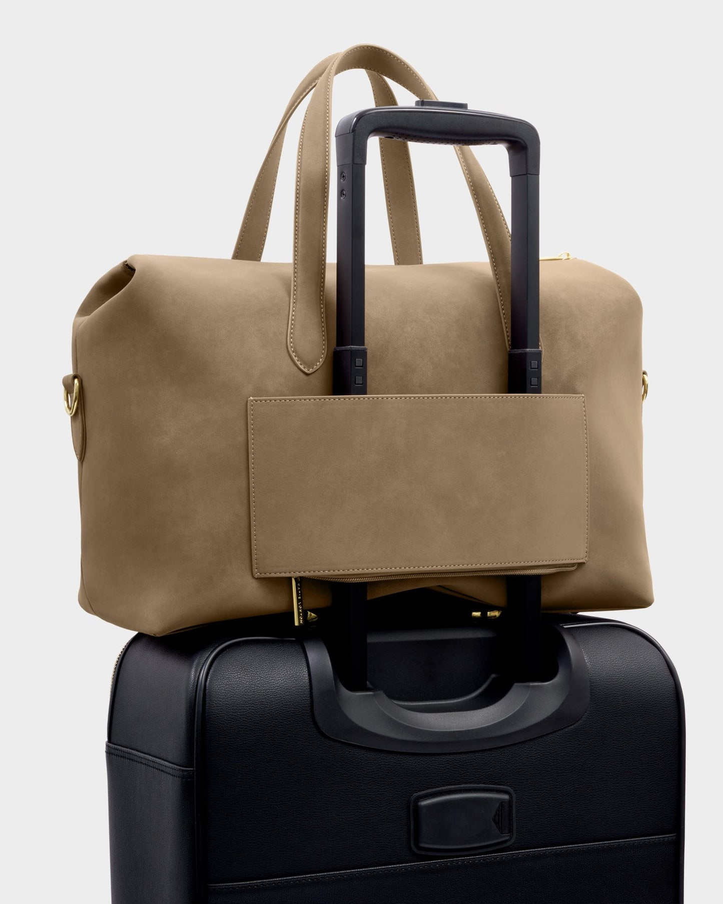 Duo Suedette Sunglasses Case in Taupe
