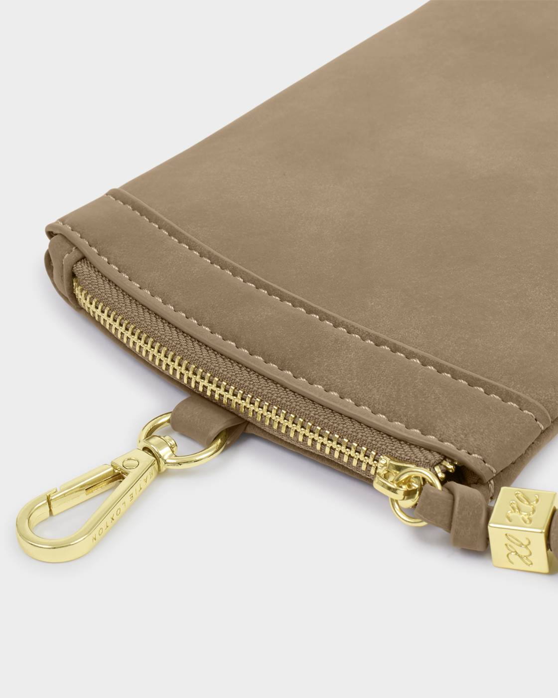 Duo Suedette Sunglasses Case in Taupe