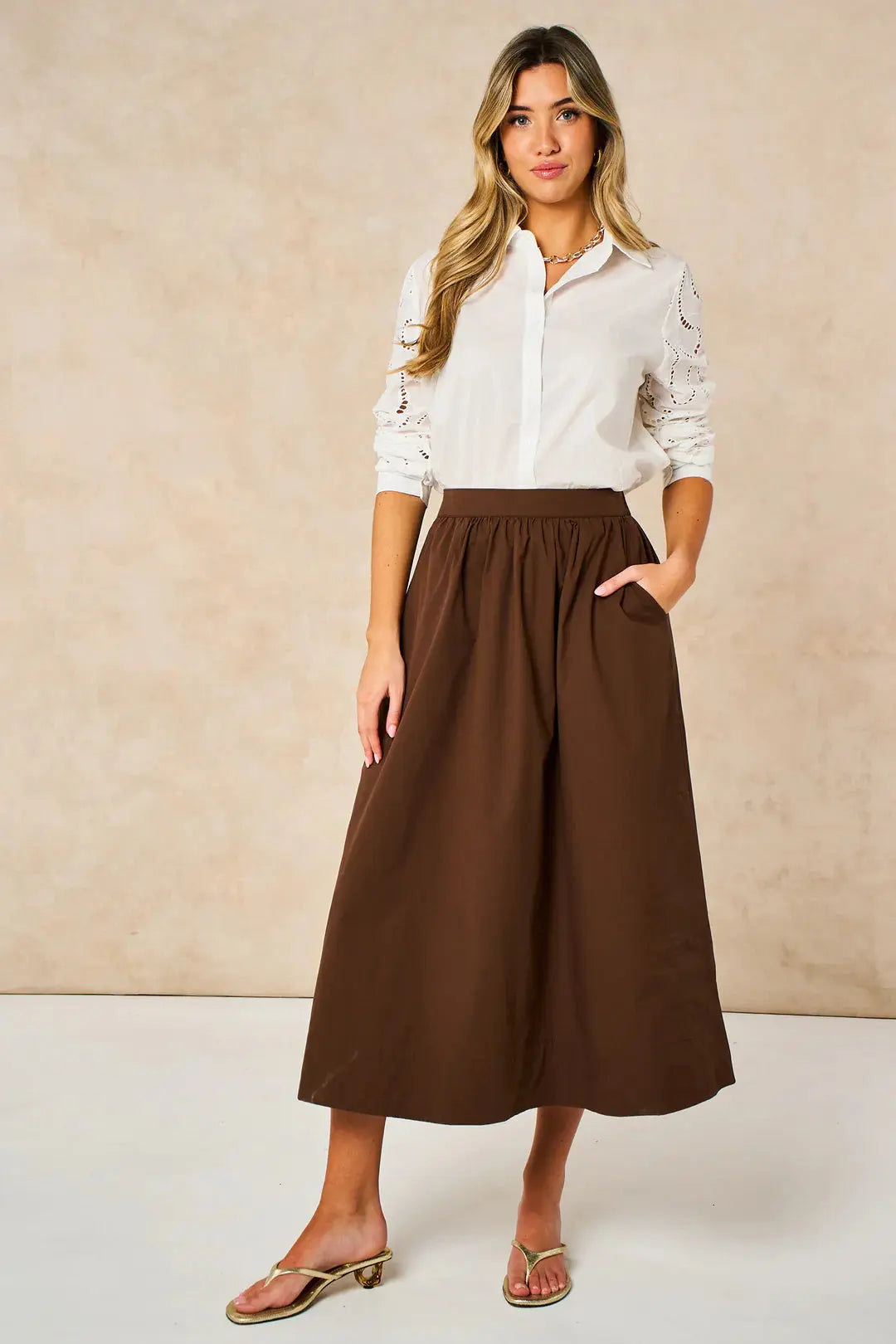 Cotton Midaxi Skirt The Style Closet