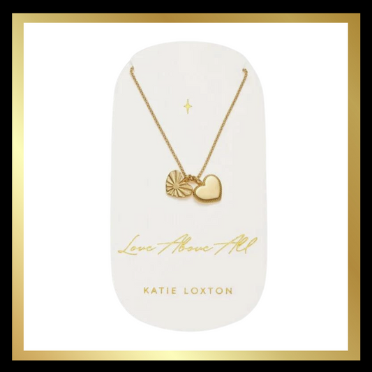 'Love About All' Waterproof Gold Charm Necklace by Katie Loxton