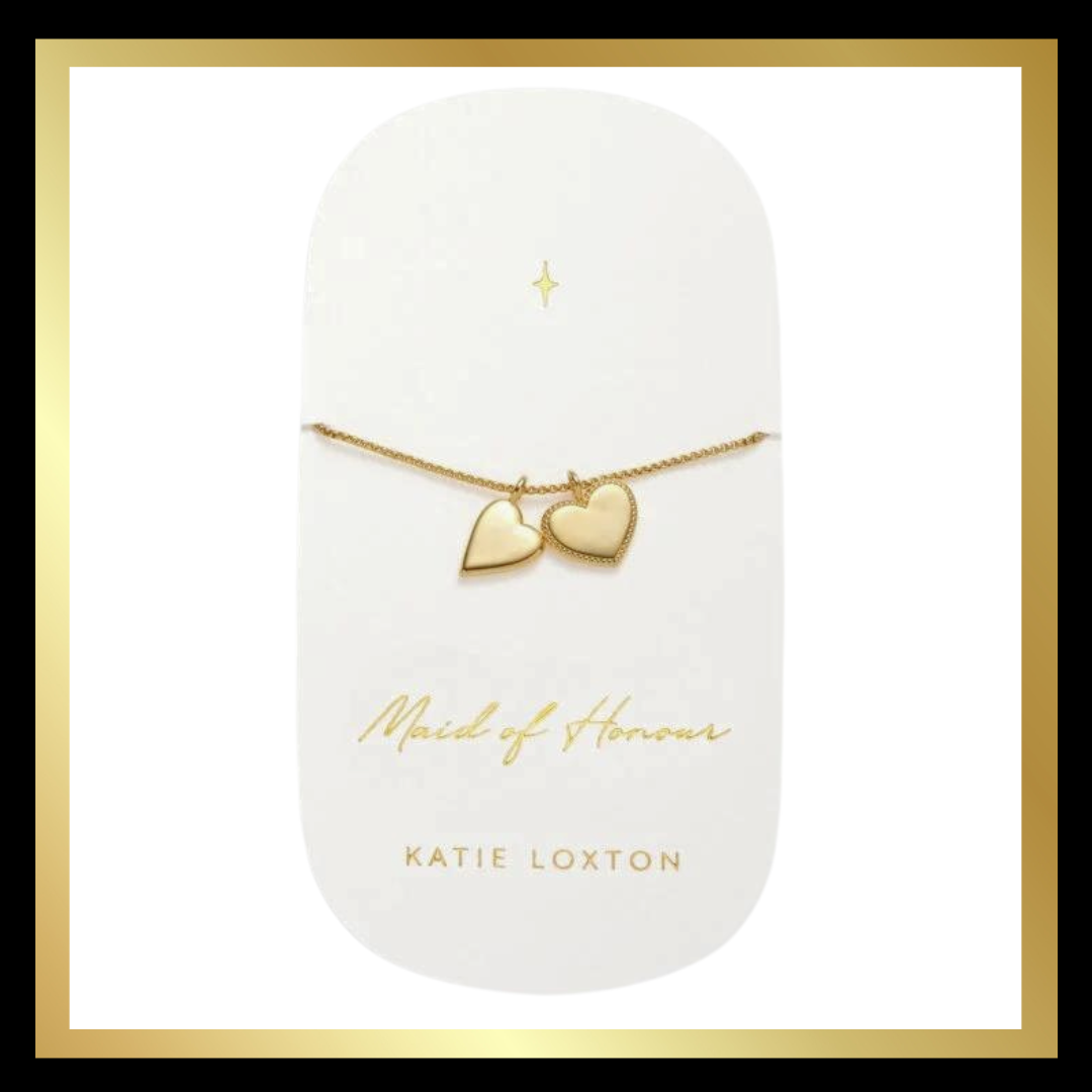 'Maid of Honour' Waterproof Gold Charm Necklace by Katie Loxton