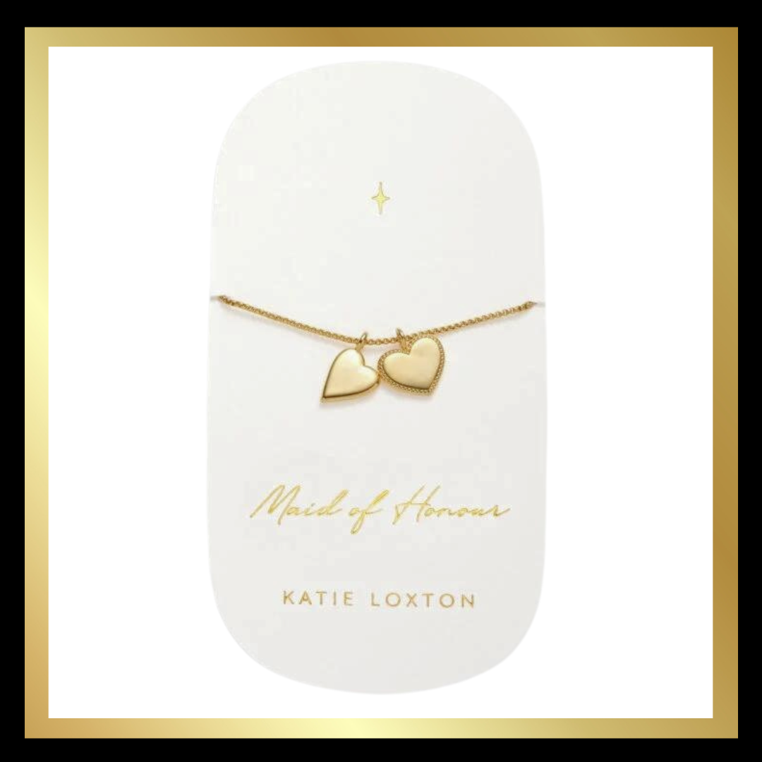 'Maid of Honour' Waterproof Gold Charm Bracelet by Katie Loxton