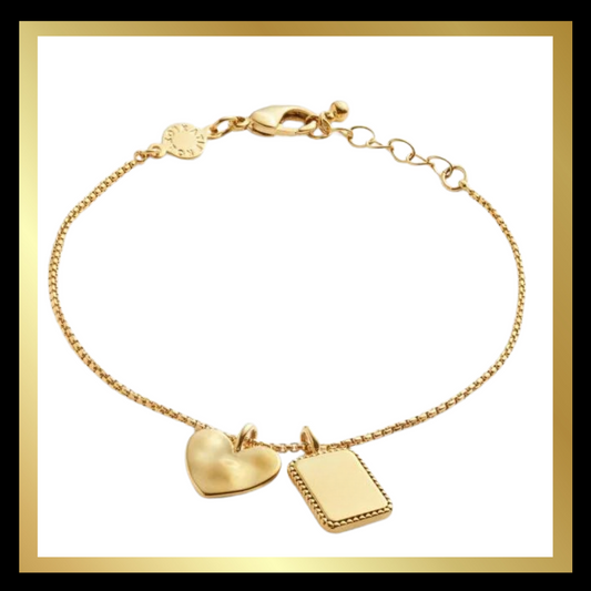 'Mum'  Waterproof Gold Charm Bracelet by Katie Loxton
