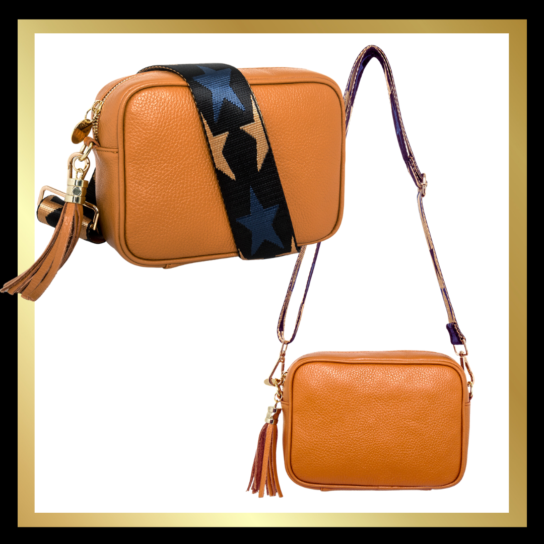 Camera Italian Leather Handbag - standard