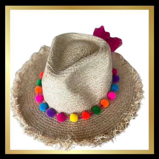 Fiesta Hatband with small Pom Poms