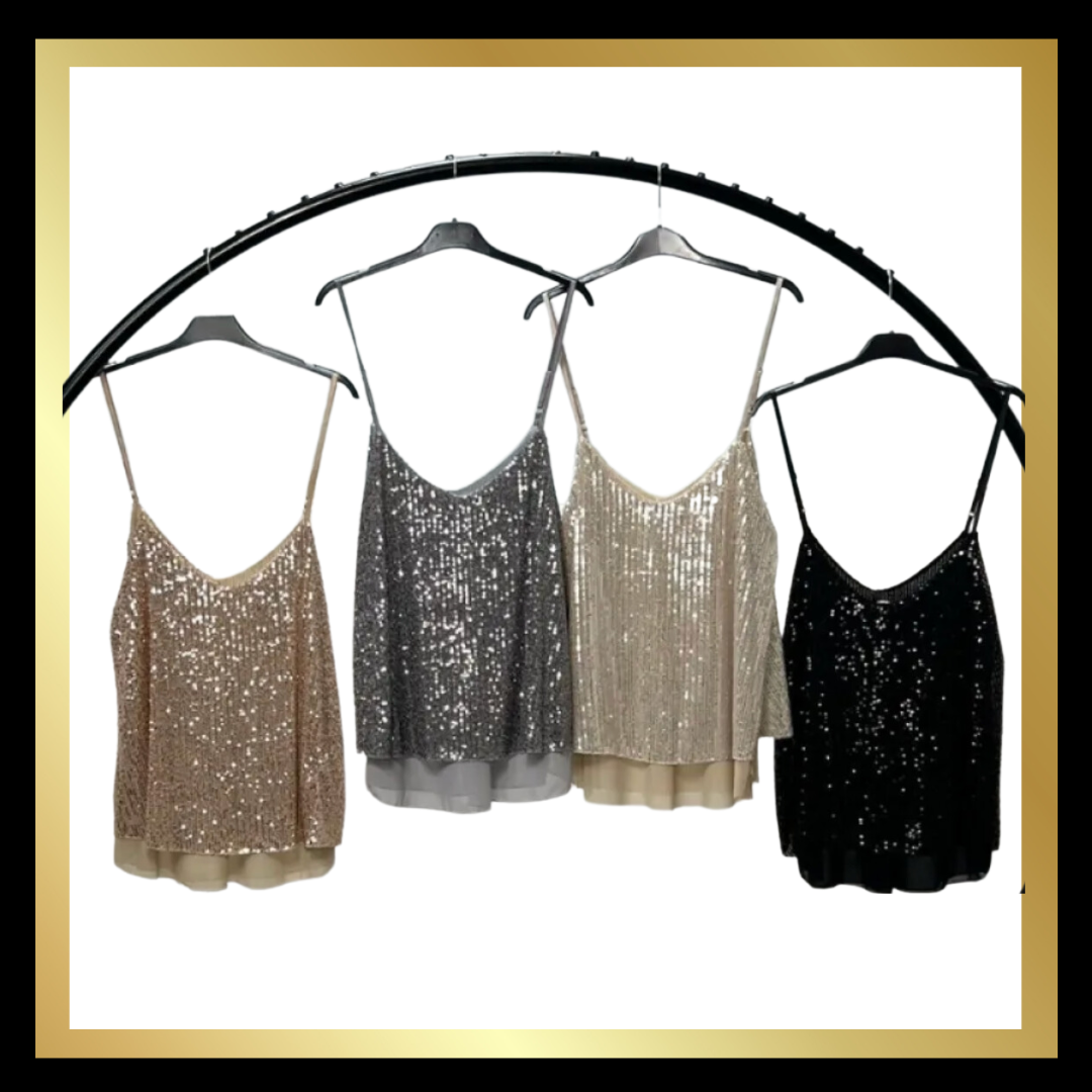 Sequinned Camisole Tops