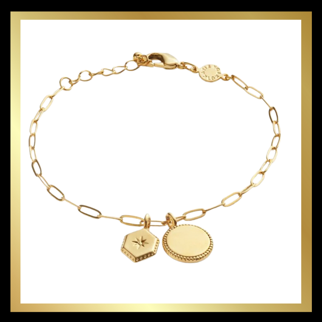 'Soul Sister' Waterproof Gold Charm Bracelet by Katie Loxton Katie Loxton