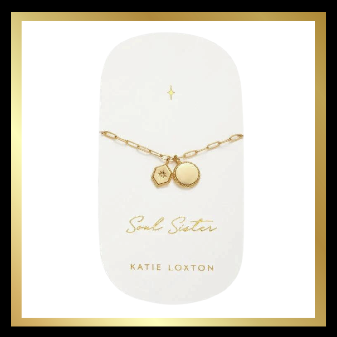 'Soul Sister' Waterproof Gold Charm Bracelet by Katie Loxton Katie Loxton