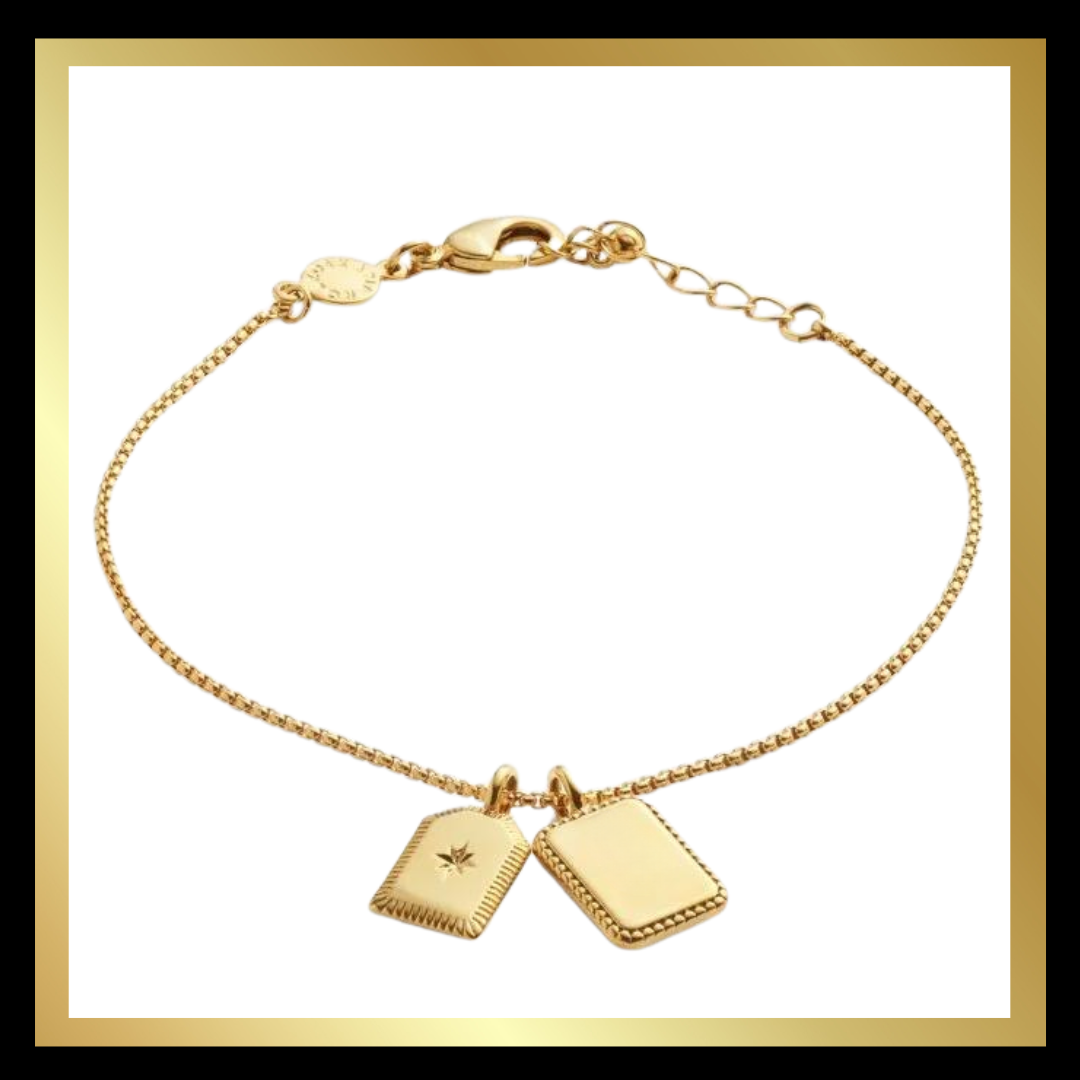 'Treasured Friend' Waterproof Gold Charm Bracelet by Katie Loxton Katie Loxton