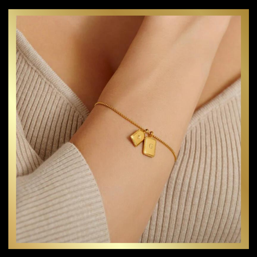 'Treasured Friend' Waterproof Gold Charm Bracelet by Katie Loxton Katie Loxton