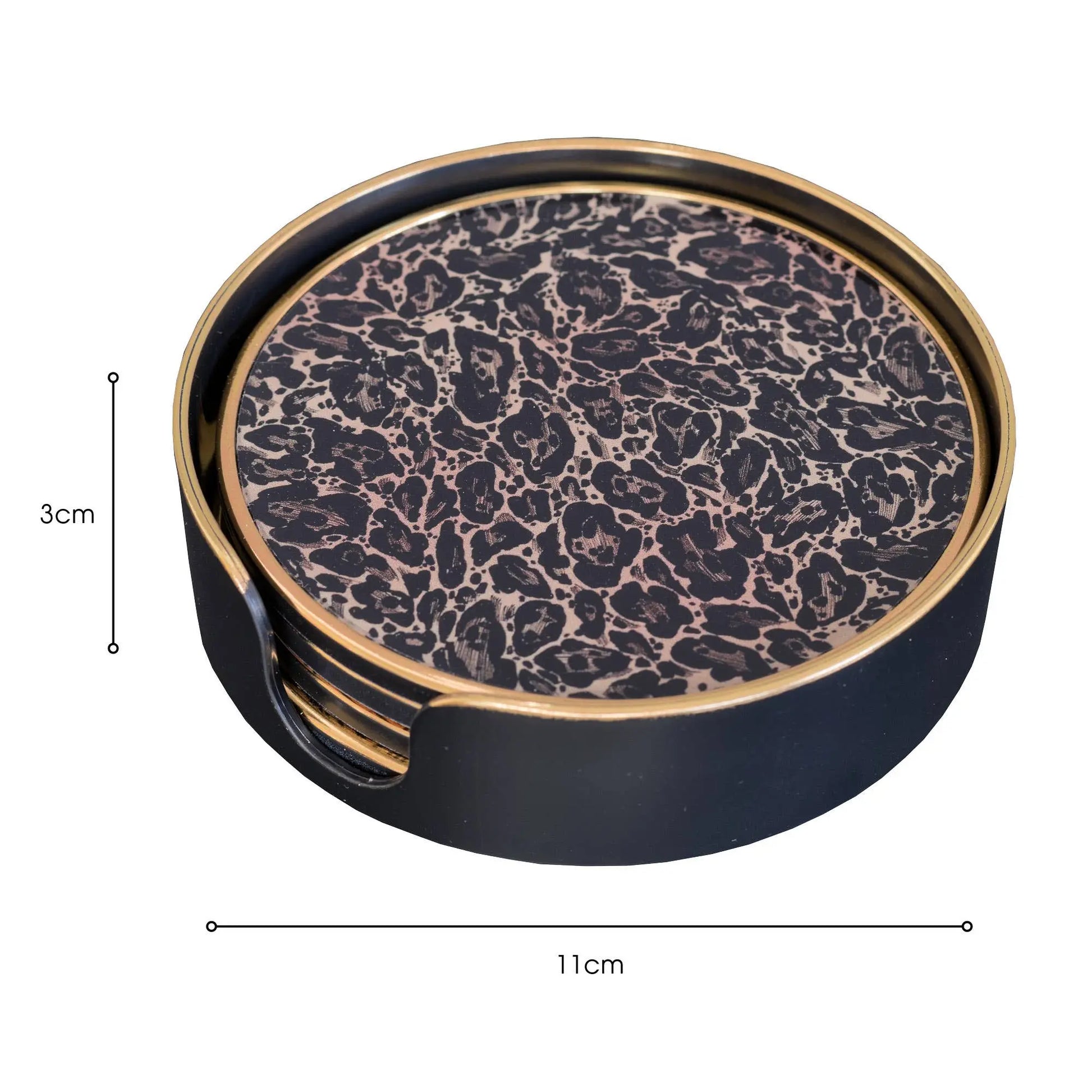 Roxy Leopard Circular Coasters The Style Closet