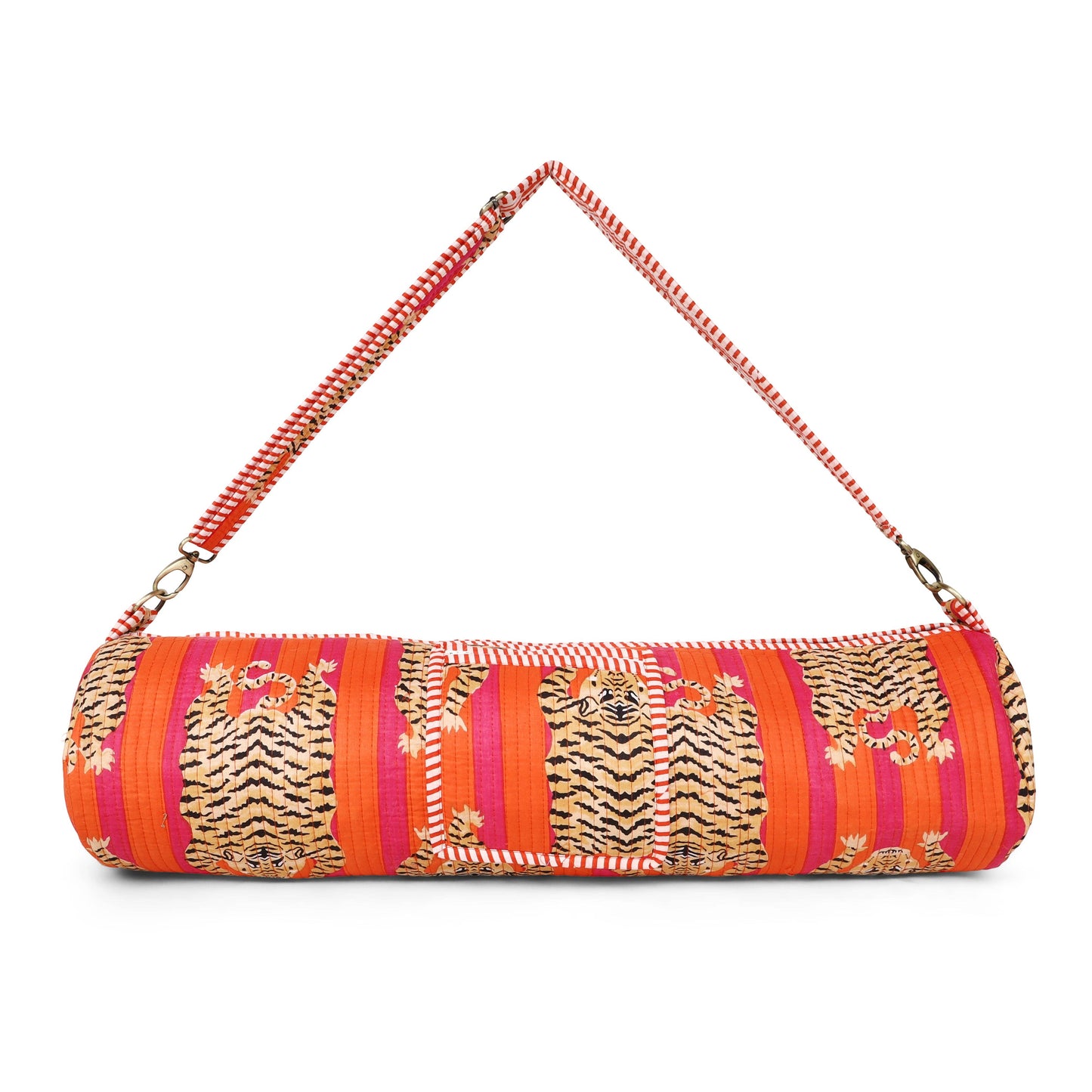 The Tibetan Tiger Yoga Bag: Pink/Purple Stripe