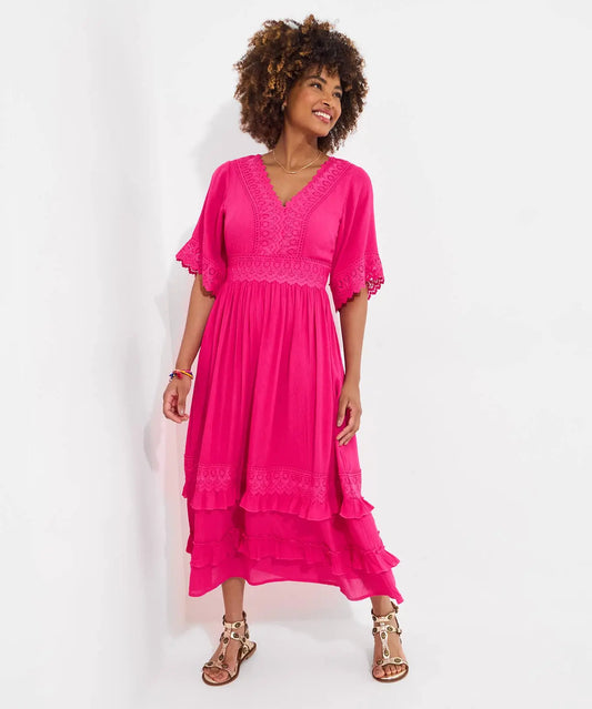 Boho Days Maxi Dress: Pink - The Style Closet