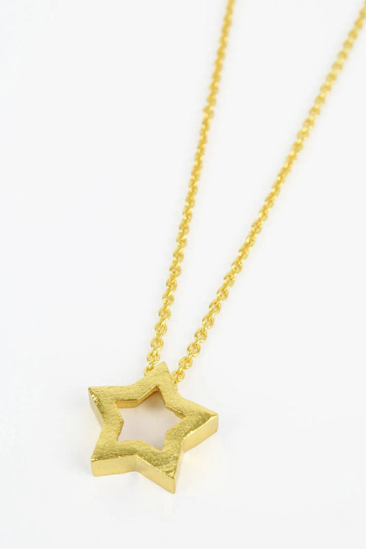 GOLD BRUSHED STAR PENDANT My Doris