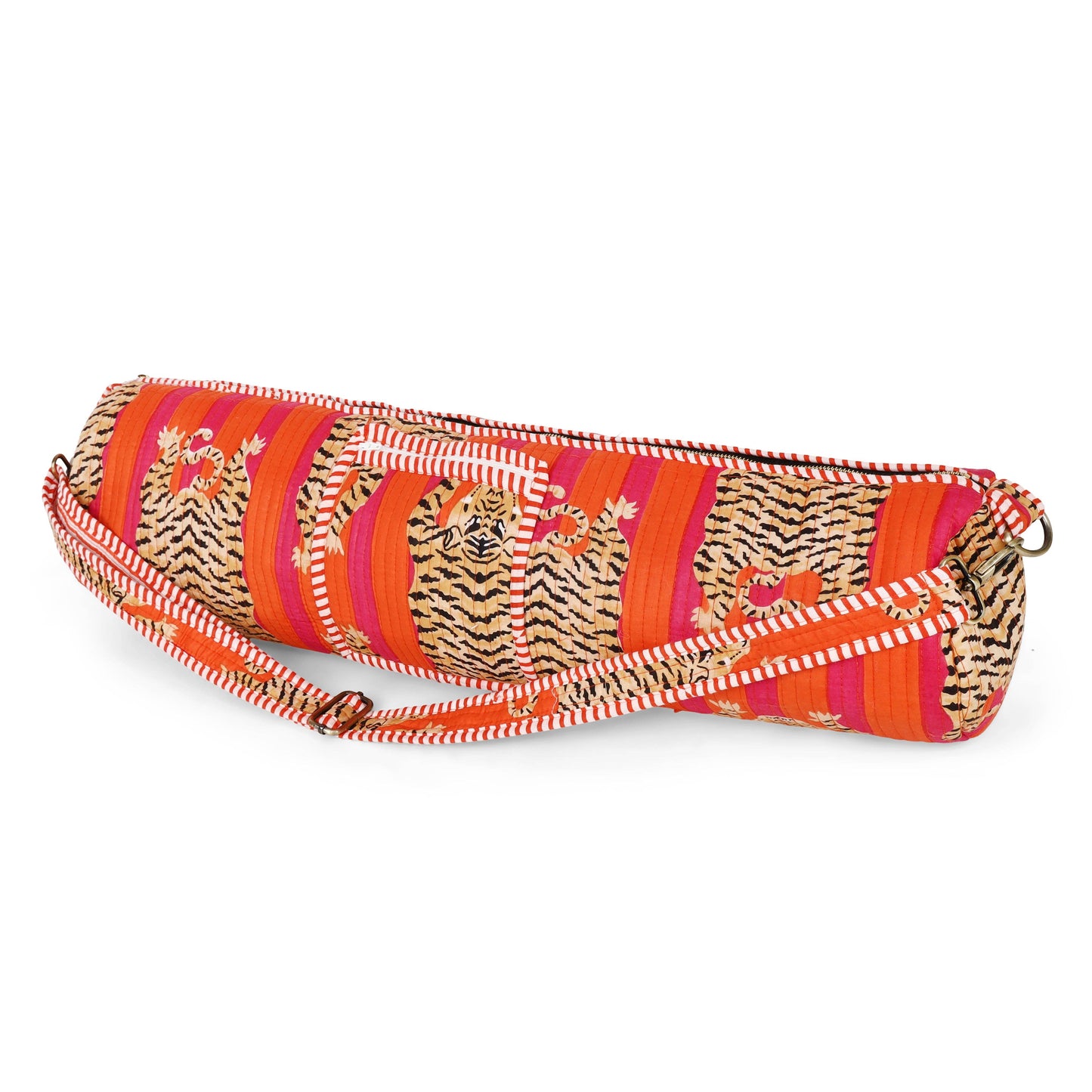 The Tibetan Tiger Yoga Bag: Pink/Purple Stripe