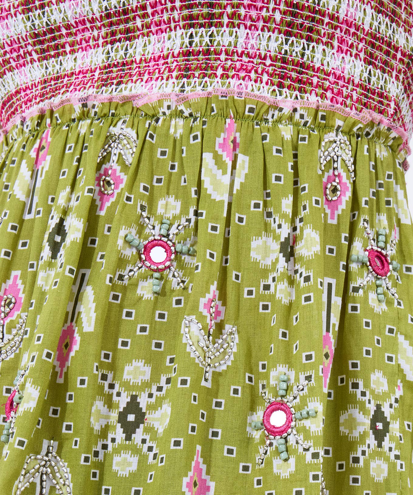 Remarkable Printed and Embellished Maxi Dress: Green The Style Closet