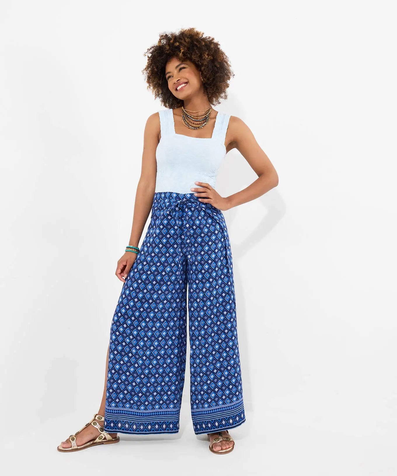 That’s A Wrap Beach Trousers: Blue / 10 Joe Browns