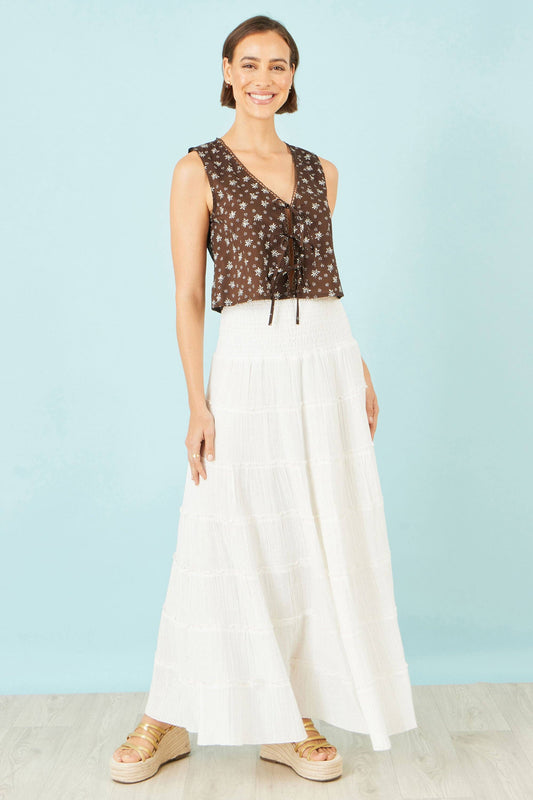 Delicate Floral Sleeveless Top / Co-ord