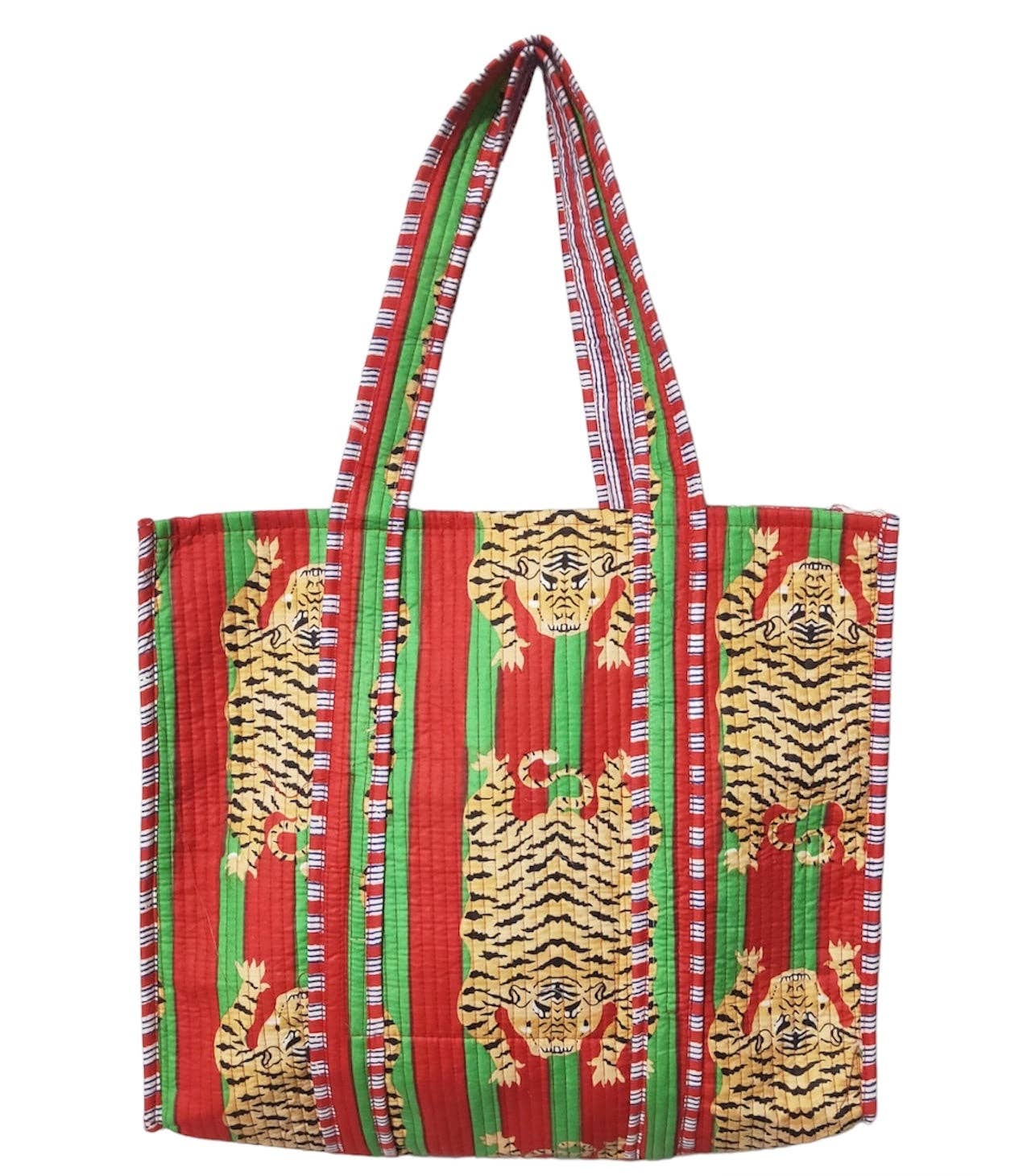 The Ultimate Tote in Tibetan Tiger: Orange and Pink