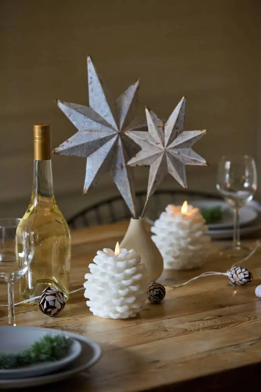 White Pinecone Candle The Style Closet